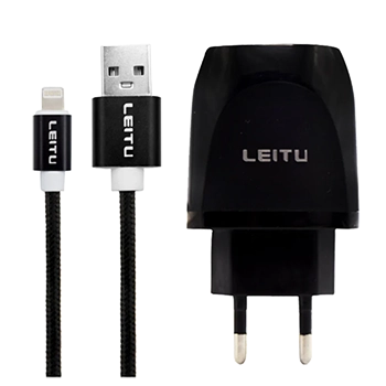 شارژر دیواری لیتو مدل LH-19 به همراه کابل تبدیل لایتنینگ